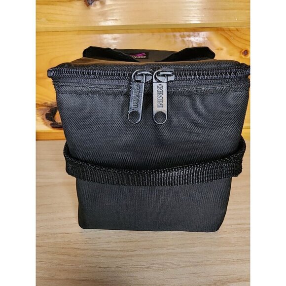 Vintage GEMINI 12 CD Carrying Case Black Nylon Strap Storage Logic 1993 Made USA - Picture 11 of 15